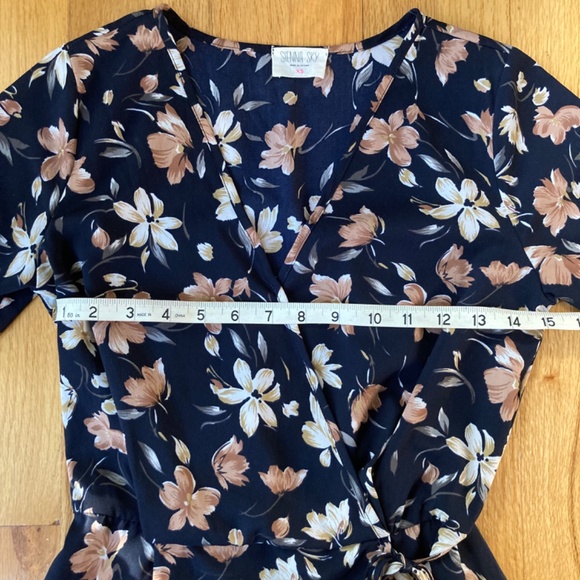 Sienna Sky Floral Wrap Top - Picture 2 of 4